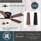 Vaxcel Lisbon 42-in. Black and Hickory Flush Mount Hugger Ceiling Fan with LED Light Kit and Pull Chain F0089 - alternate 7